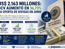 Aumento de oferta de divisas junio
