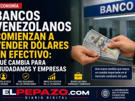 Bancos venezolanos comienzan a vender dólares