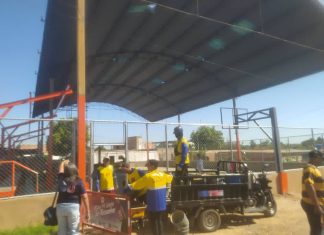 Alcaldía de Maracaibo avanza en el rescate de otras tres canchas deportivas de usos múltiples