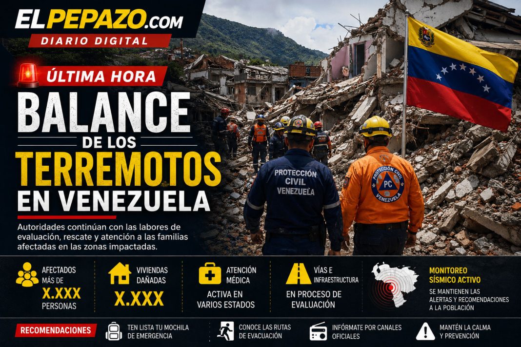 Última hora terremoto en Venezuela