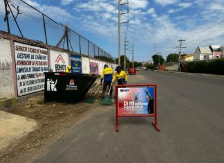 Alcaldía de Maracaibo limpió y desmalezó las áreas externas del ASIC 18 de Octubre