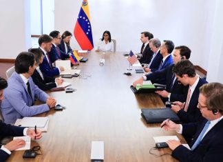 Prresidenta Delcy se reunió con delegaciòn de Estados Unidos
