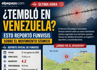 ¿Tembló en Venezuela? Esto reportó Funvisis sobre el movimiento sísmico Tembló en Venezuela Reporte Funvisis