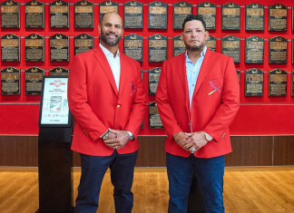 Yadier Molina y Albert Pujols inmortalizados por San Luis