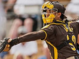 Ethan Salas, el tercer aguilucho en debutar este año en la MLB