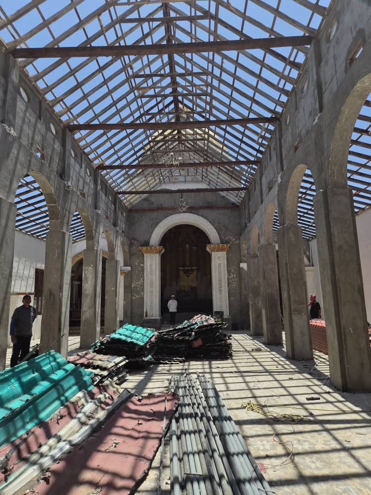 La Gobernación del Zulia avanza en la restauración del templo parroquial Nuestra Señora de Lourdes en Isla de Toas