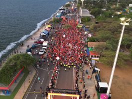 Marea naranja en la ciclovía vibró con la Maracaibo Rock 10K