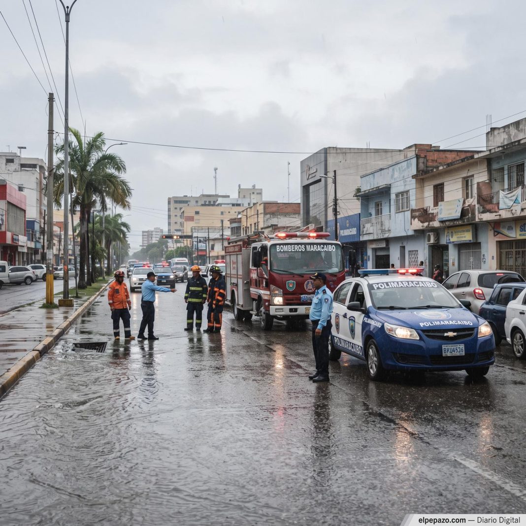 Despliegan operativo de seguridad y monitoreo tras fuerte aguacero y tormenta eléctrica en Maracaibo y San Francisco