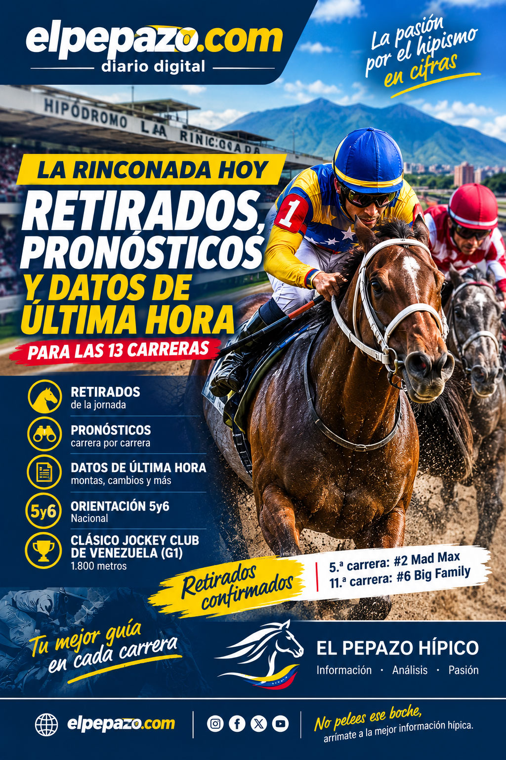 La Rinconada hoy: retirados, pronósticos y datos de última hora para las 13 carreras