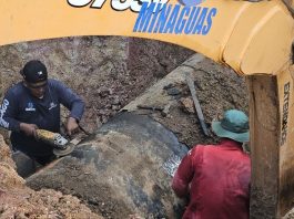 MinAguas realiza mantenimiento correctivo en tubería de agua potable en Zulia